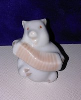 Herend porcelain accordion piggy