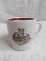 Kahla porcelán bögre (Macskás)