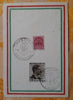 Csíkszereda, No. Udvarhely returned souvenir sheet