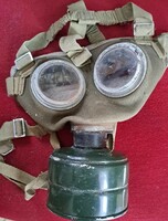 Old gas mask with filter