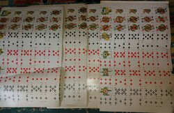Uncut vintage French card sheets
