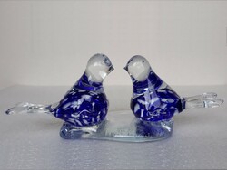 Beautiful Murano royal blue glass birds
