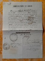 3 old documents, letters, 2 Italian, 1 Swiss