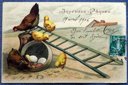 Antique embossed Easter greeting card from 1909