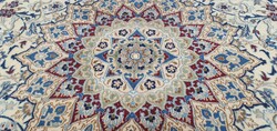 3349 Iráni Nain selyemkontúros kézi gyapjú perzsa szőnyeg 245X342CM INGYEN FUTÁR