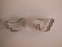 Baking tin - 2 pcs - new - angel wings - for mug - 7 x 4 x 2 cm - 7 x 5 x 2 cm - German - perfect