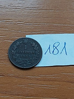 Italy 1 centesimo 1862 n Naples, ii. King Victor Emmanuel, copper 181.