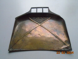 Jugendstil bronze colored wall decoration crumb tray
