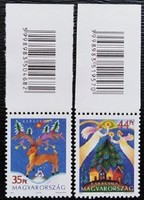 S4716-7k  /  2003  Karácsony bélyegsor postatiszta vonalkódos