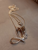 14 Kt. With gold-plated thin chain pendant