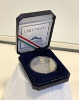 28 Gram jubilee silver 500 ft 1990 Budapest with certificate Ferenc Kölcsey