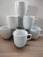 Zsolnay white 6 + 1 mugs