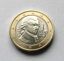 Austria - 1 euro - 2023 - Wolfgang Amadeus Mozart