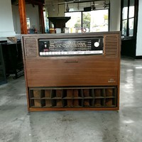 Retro, loft design Grundig rádiós szekrény, zeneszekrény
