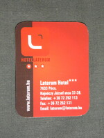 Kártyanaptár, kis méret, Laterum Hotel, Pécs, 2008, (6)