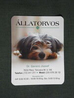 Card calendar, small size, Dr József Garami veterinarian Pécs, dog, 2008, (6)