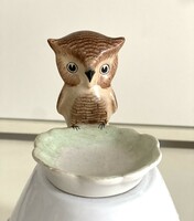 From the owl collection old owl Bodrogkeresztúr ceramic 7 cm