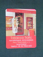 Kártyanaptár,kis méret, Tobacco Trafik dohány ajándék üzlet,Pécs, 2008, (6)