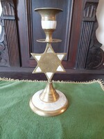 Star of David copper candle holder