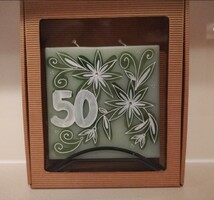 Decorative candle for 50th anniversary, birthday