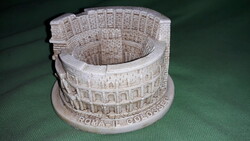 Old Italian alabaster souvenir Rome - Colosseum mini statue table decoration 9 cm according to the pictures