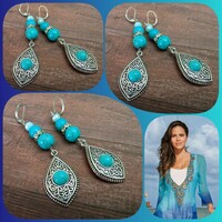 Semi-precious stone earrings
