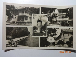 Régi képeslap: Balatonalmádi, részletek 1953