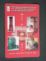 Card calendar, mat kerámia kft., Magyar szombatfa, ceramic stove, fireplace, 2008, (6)