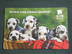 Kártyanaptár, CIB Bank, dalmata kutya, 2008, (6)