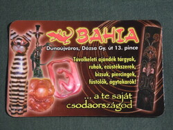 Kártyanaptár, Bahia távolkeleti ajándék üzlet, Dunaújváros, 2008, (6)