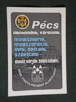 Kártyanaptár, Pécs városszépítő és városvédő egyesület, 2008, (6)