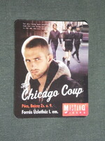 Card calendar, small size, the chicago coup clothing fashion, Pécs source department store, male model, 2008, (6)