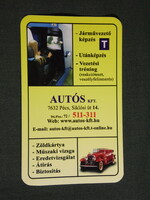 Kártyanaptár, Autós Kft, Pécs, autósiskola, műszaki vizsga műhely, 2008, (6)