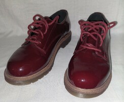 New look burgundy lacquer shoes size 39