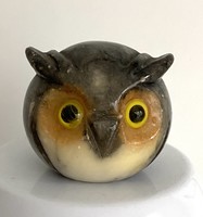 From the owl collection, an old owl figure stone carved ornament decoration 3.5 cm130 grams