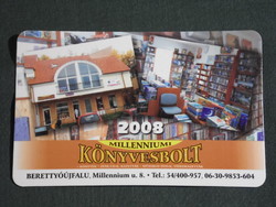 Kártyanaptár, Millenniumi könyvesbolt, Berettyóújfalu, 2008, (6)