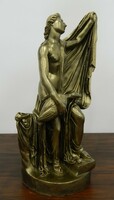 Antik szecessziós bronzírozott gipsz szobor / dísztárgy (sorszámozott)