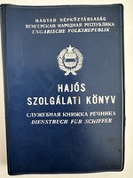 Hungarian People's Republic ship service book 1986