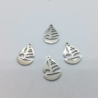 Stainless steel pendant sailboat