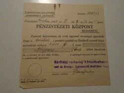 ZA492.18 - BÁNHIDA -Gazdasági Hitelszövetkezet 4000 Ft  pénzfelvét  1949
