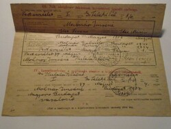 Za490.52 - One of the documents of László Kubala's mother 1949 Budapest - Pálné Kubala - Pesterzsébet