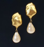 Original givenchy 18kt gold-plated earrings