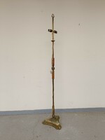 Antique floor lamp patinated copper cast base with onyx inlay floor lamp without shade 412 8416