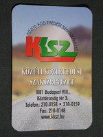 Kártyanaptár, KKSZ közúti közlekedési szakszervezet, Budapest, 2008, (6)