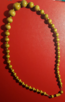Wooden necklace, string of pearls