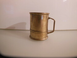 Brandy glass - copper - solid - 13 dkg - 6 x 6 x 4.5 cm - old - German - perfect