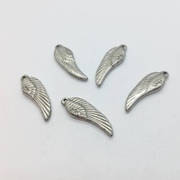 Stainless steel pendant with angel wings