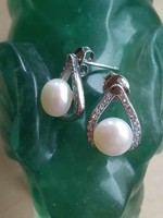 Cultured pearl earrings 925 sterling silver