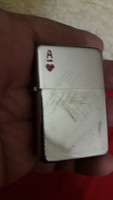 Gasoline angel lighter with steel case, protected brand Zippo type - stone ace decorated according to the pictures