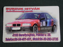 Card calendar, István Burzuk, automotive electrician, Berettyóújfalu, BMW rally car, 2008, (6)